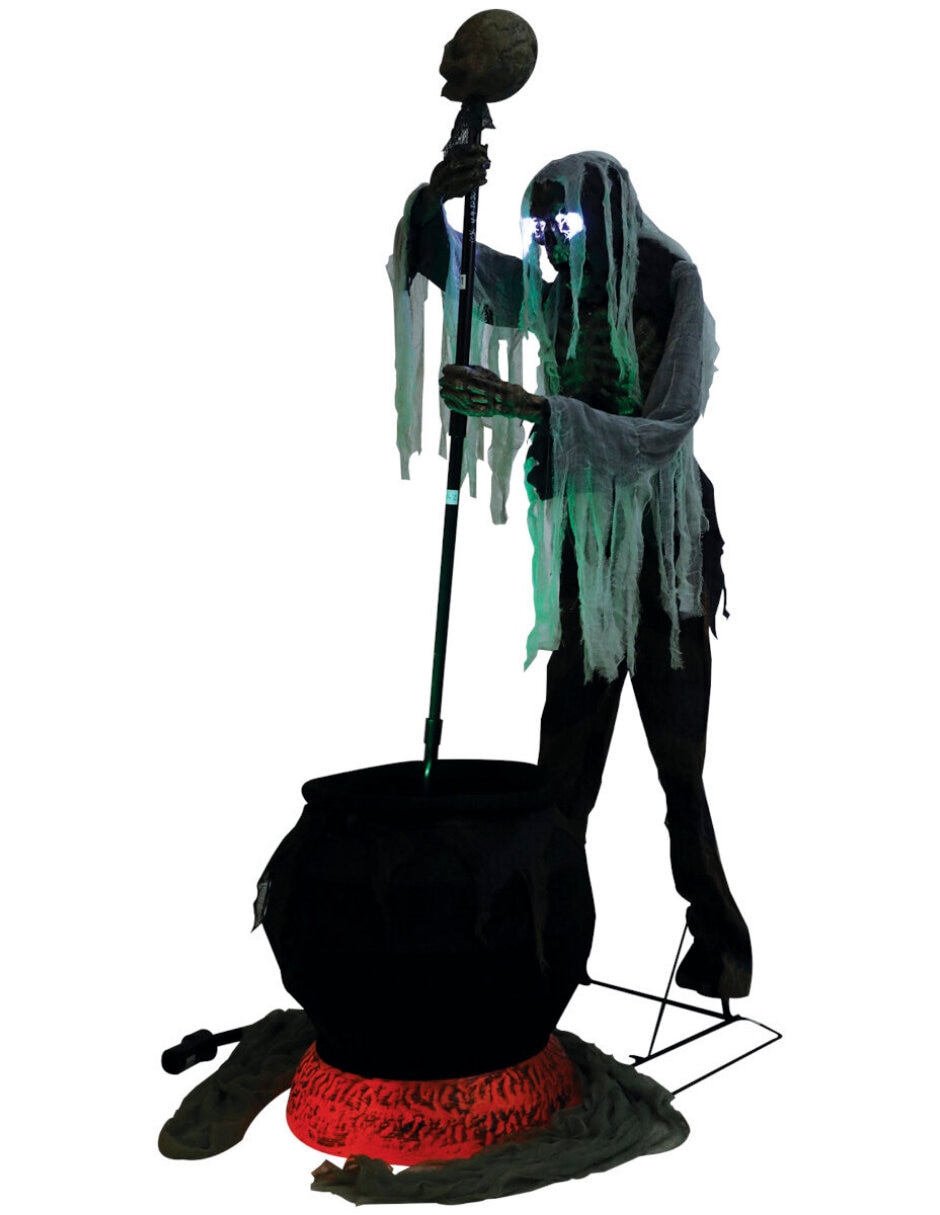 Figura decorativa de Halloween Hechicero Ghoulish Productions Animatronic de metal