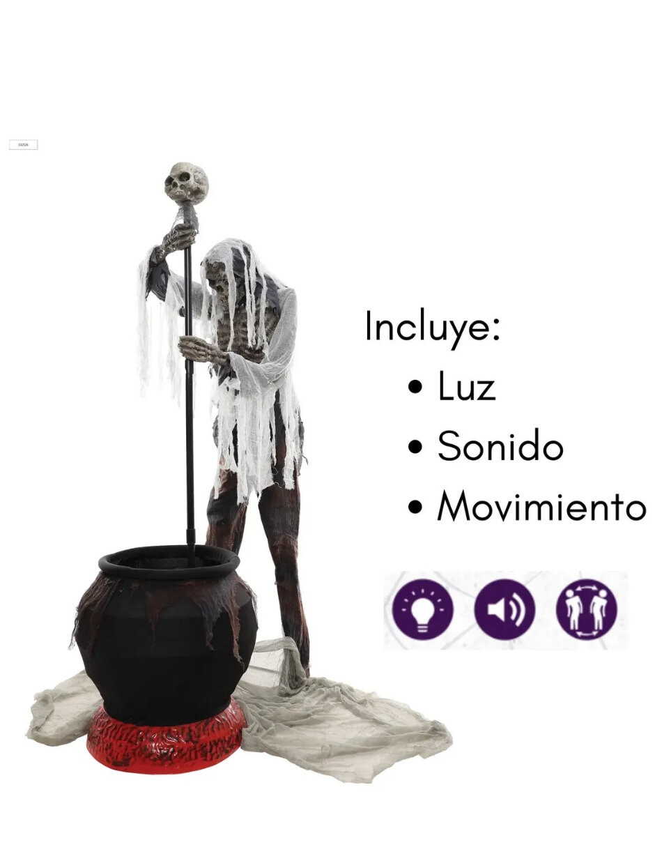 Figura decorativa de Halloween Hechicero Ghoulish Productions Animatronic de metal