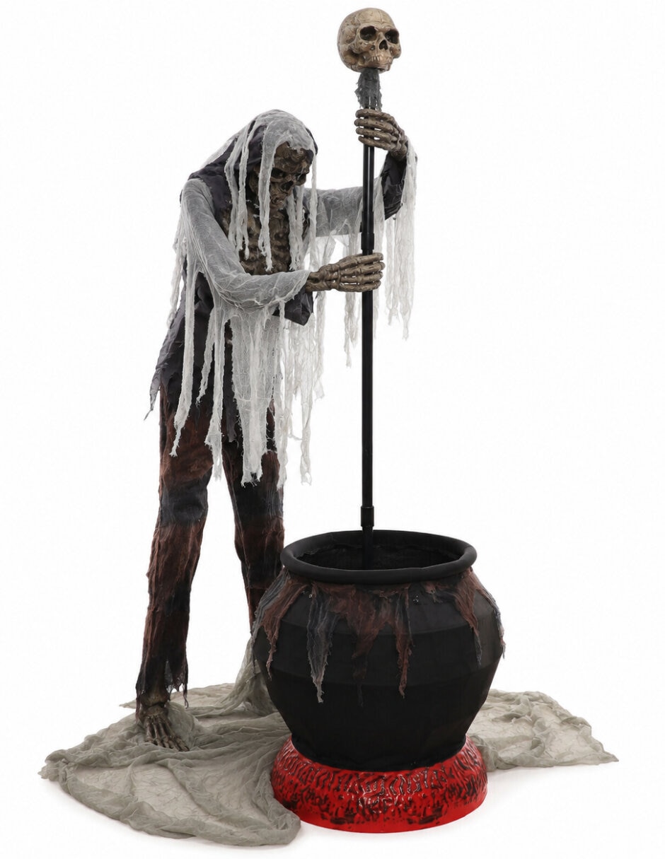Figura decorativa de Halloween Hechicero Ghoulish Productions Animatronic de metal