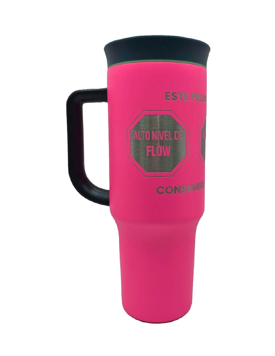 Termo Termoermomania de acero inoxidable termoexcesofucsia01 con tapa rosca