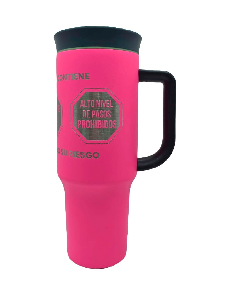 Termo Termoermomania de acero inoxidable termoexcesofucsia01 con tapa rosca