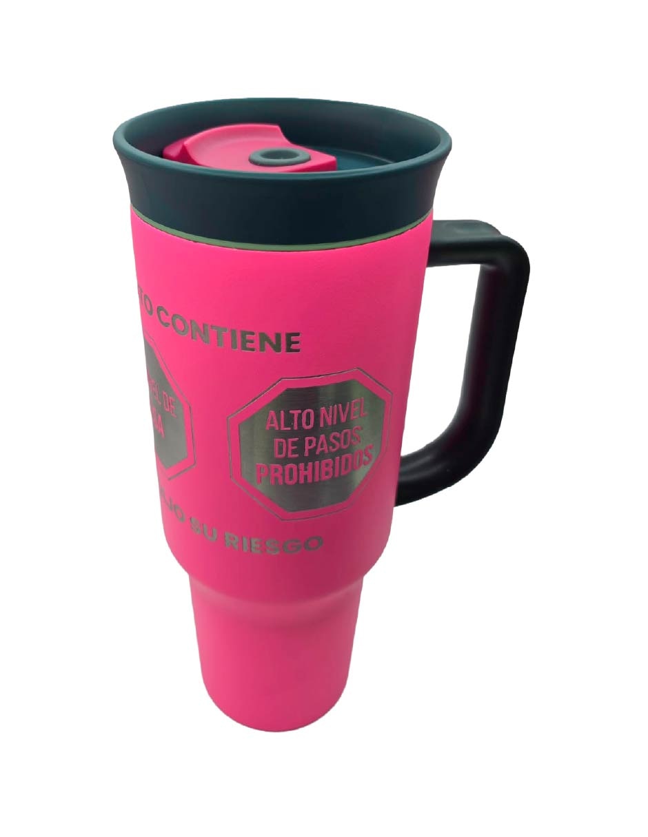 Termo Termoermomania de acero inoxidable termoexcesofucsia01 con tapa rosca