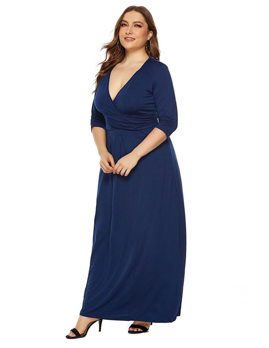 Vestido maxi fiesta escote V para mujer Vestido maxi fiesta escote V para mujer