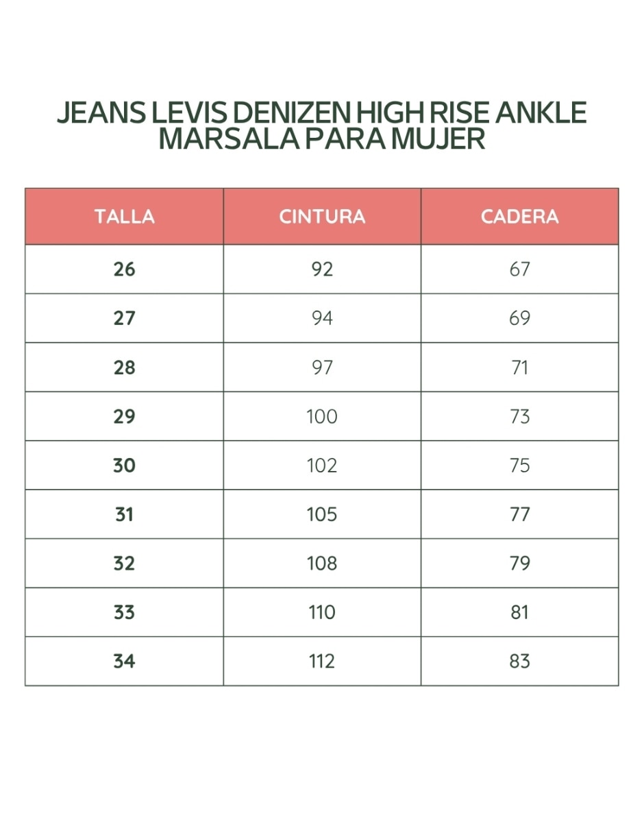 Jeans skinny Denizen Ankle Marsala para mujer