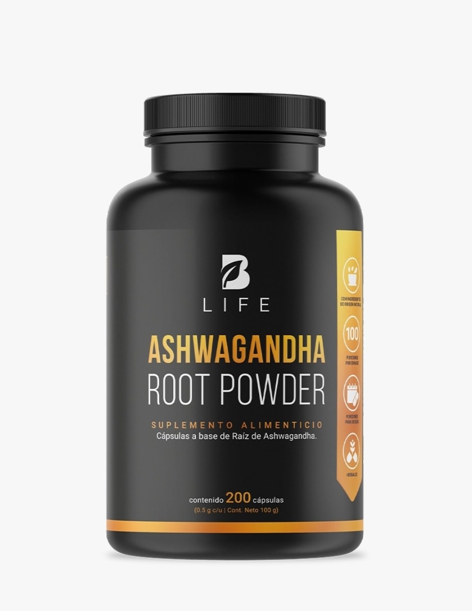 Ashwagandha Root Powder de 200 cápsulas