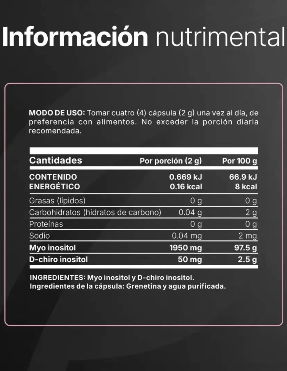 Inositol Platinum B Life con Myo & D-Chiro de 240 cápsulas