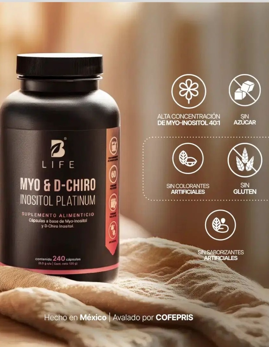 Inositol Platinum B Life con Myo & D-Chiro de 240 cápsulas