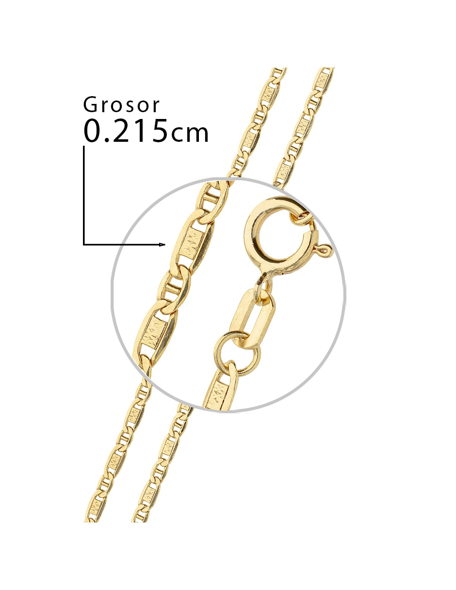 Pulsera de oro amarillo 14 k Clasicas acabado pulido 5