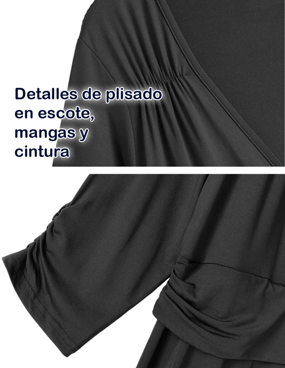 Vestido maxi fiesta escote V para mujer 4