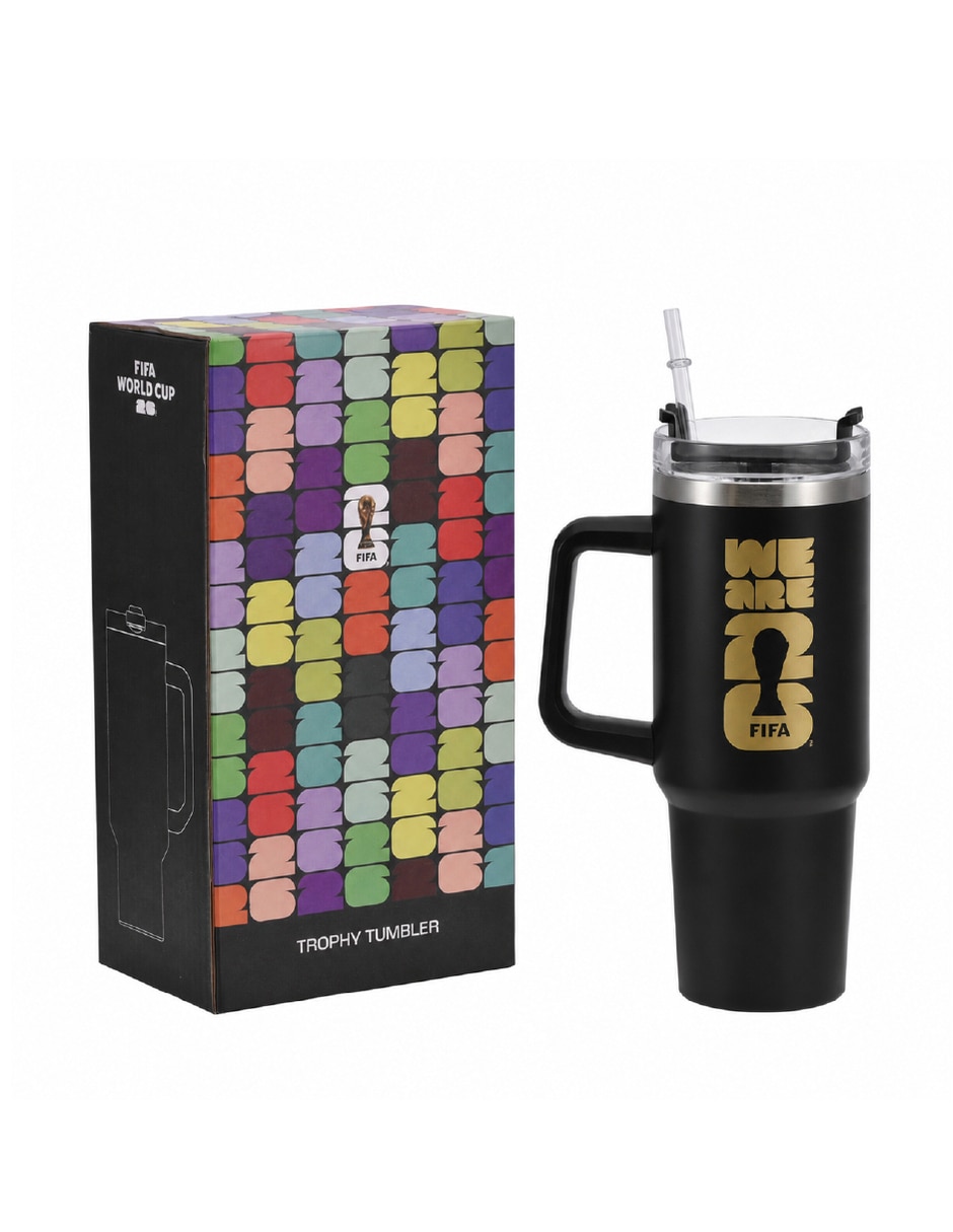Termo Fifa de acero inoxidable con tapa rosca