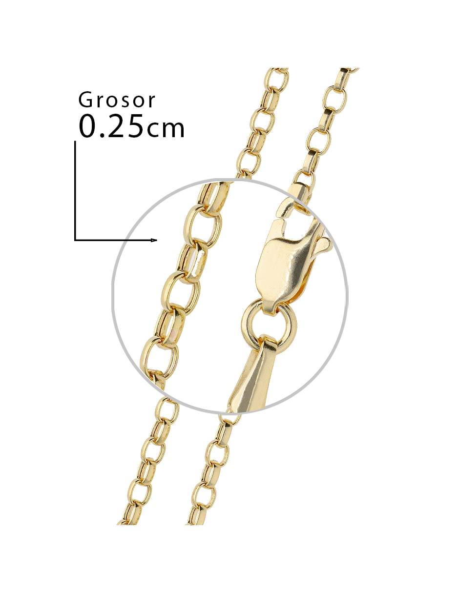 Pulsera Fonelli de oro amarillo 14 k Clasicas acabado pulido