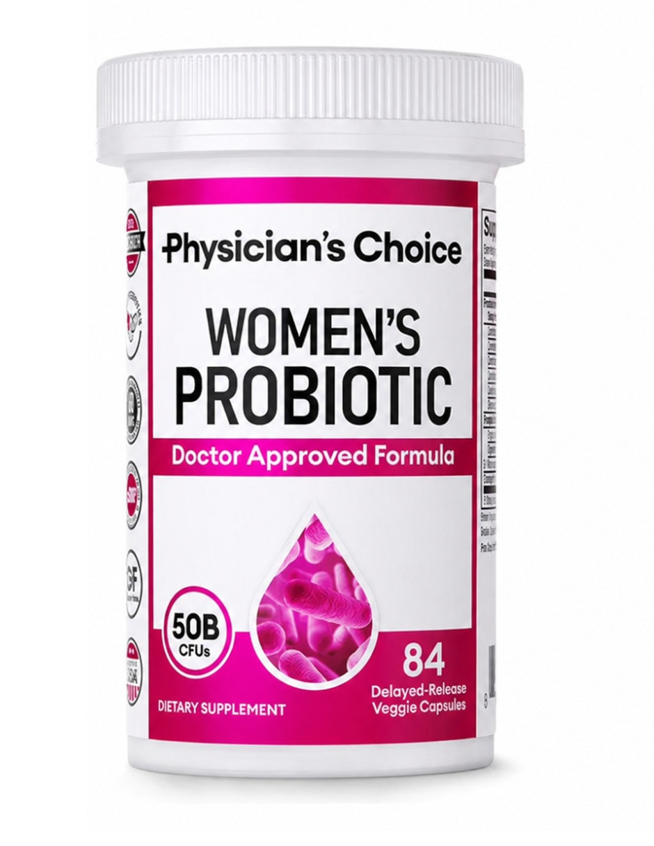 Cápsulas probióticas para mujeres 50 mil millones de ufc 84 cápsulas Physician's Choice con probióticos 50 billones de ufc