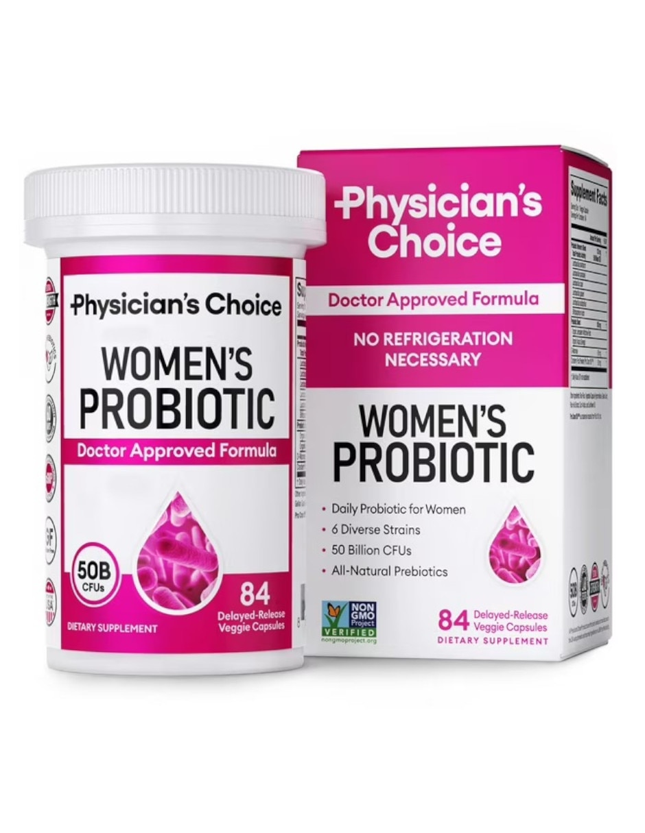 Cápsulas probióticas para mujeres 50 mil millones de ufc 84 cápsulas Physician's Choice con probióticos 50 billones de ufc