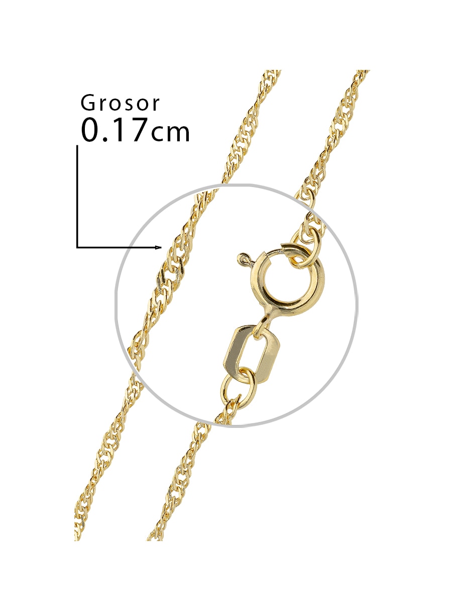 Pulsera Fonelli de oro amarillo 10 k Clasicas acabado pulido