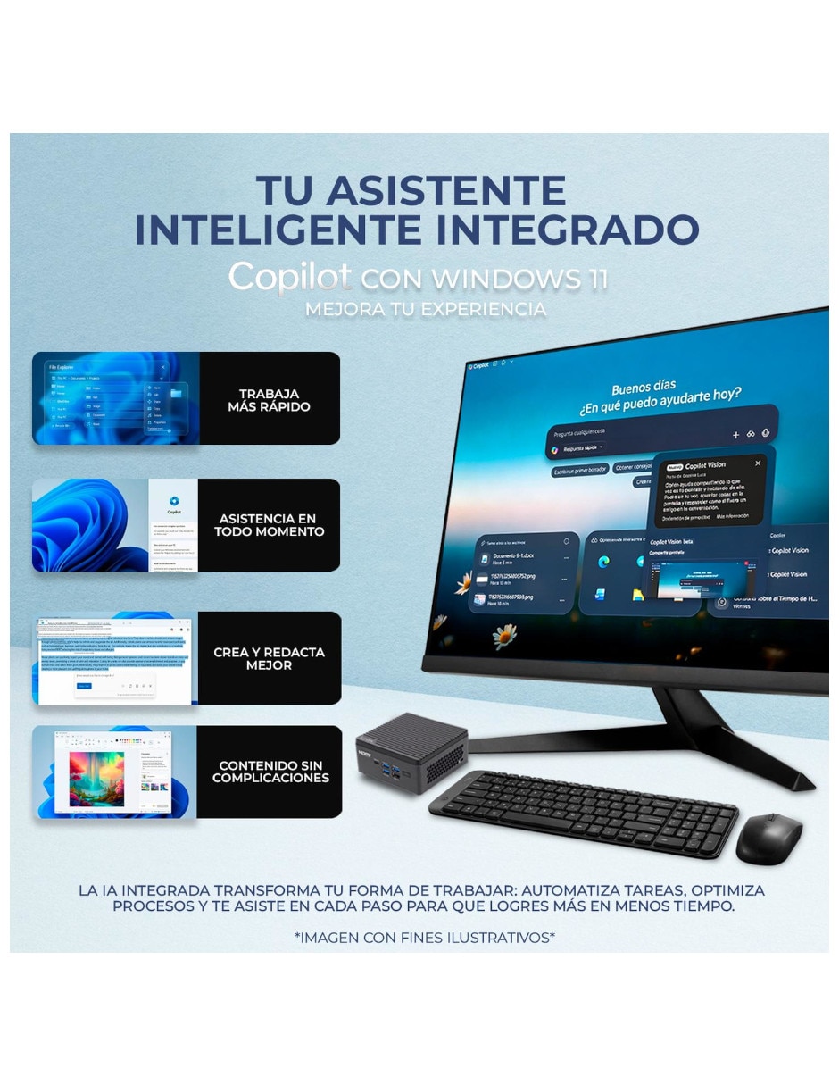 Mini PC MPELZ7V2-U5161TB Intel Core Ultra 5 integrada 16 GB RAM 1 TB SSD 4
