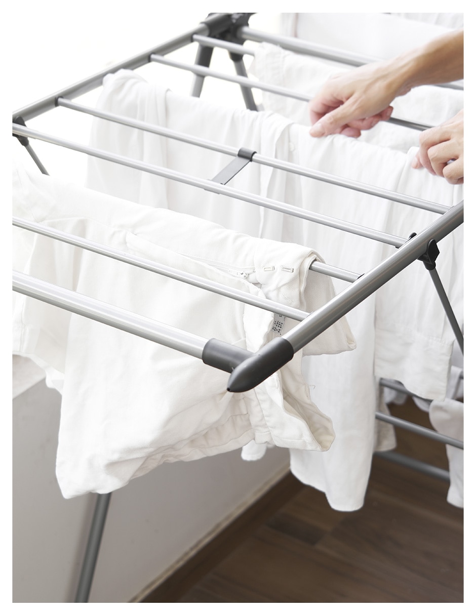 Set tendedero plegable Mu:4life de acero inoxidable