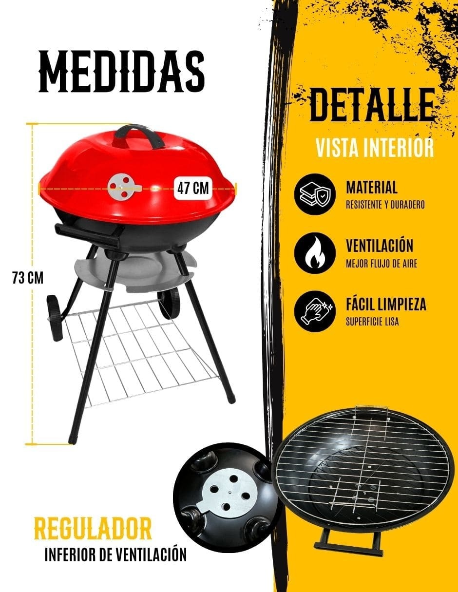 Asador carbón Ecomlab de cerámica