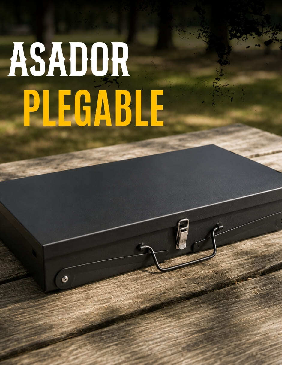 Asador carbón Ecomlab de acero inoxidable