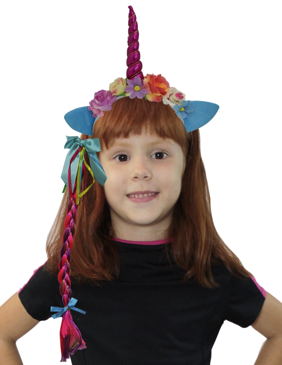 Diadema para disfraz de Unicornio para niña Ghoulish Productions