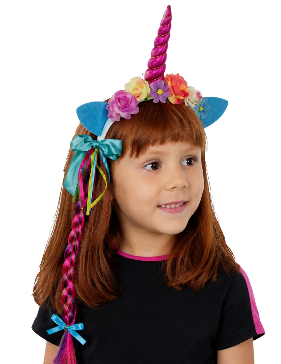 Diadema para disfraz de Unicornio para niña Ghoulish Productions