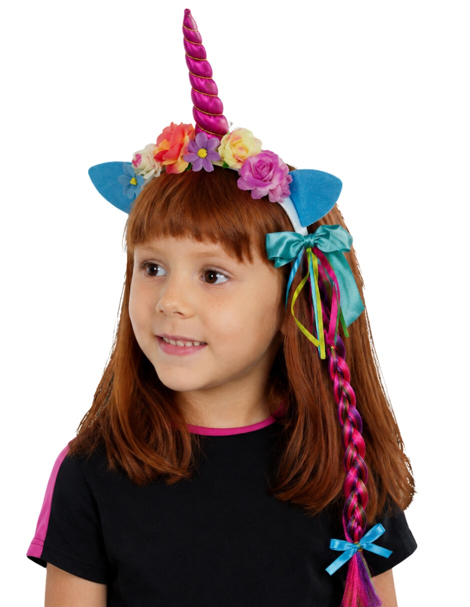 Diadema para disfraz de Unicornio para niña Ghoulish Productions