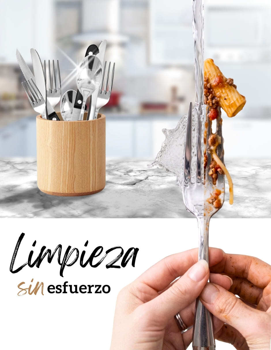 Set cubiertos Ecomlab de acero inoxidable 49 piezas