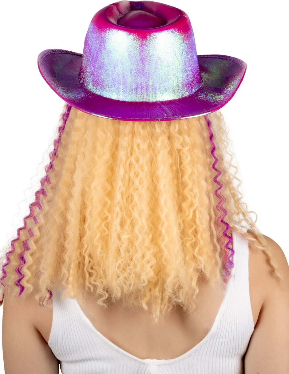 Sombrero para disfraz tornasol de vaquera Ghoulish Productions