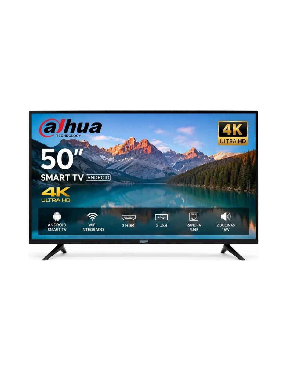 Pantalla Smart TV LED de 4K/UHD tv-dahua-50 con android tv