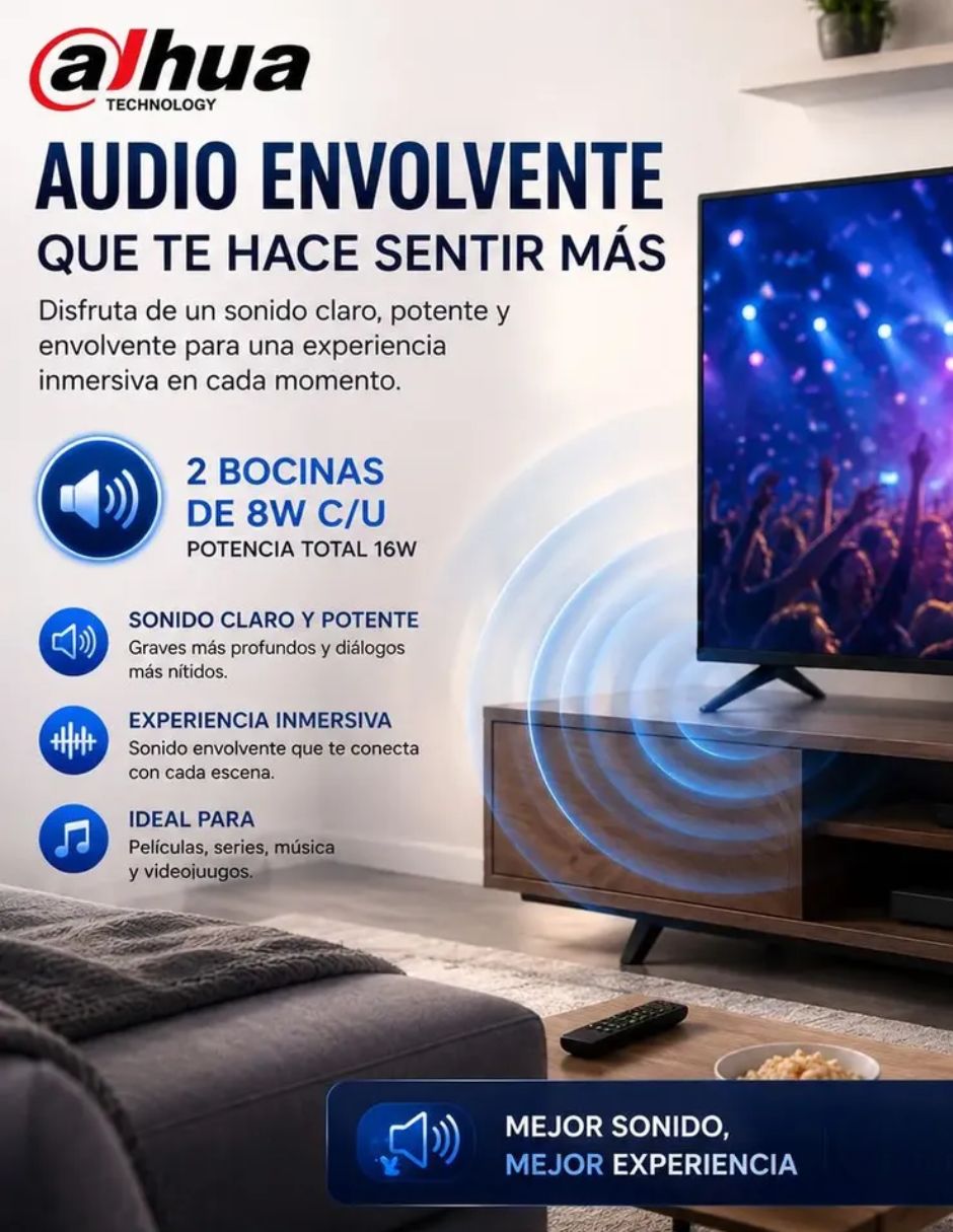 Pantalla Smart TV Dahua LED de 4K/UHD tv-dahua-50 con android tv