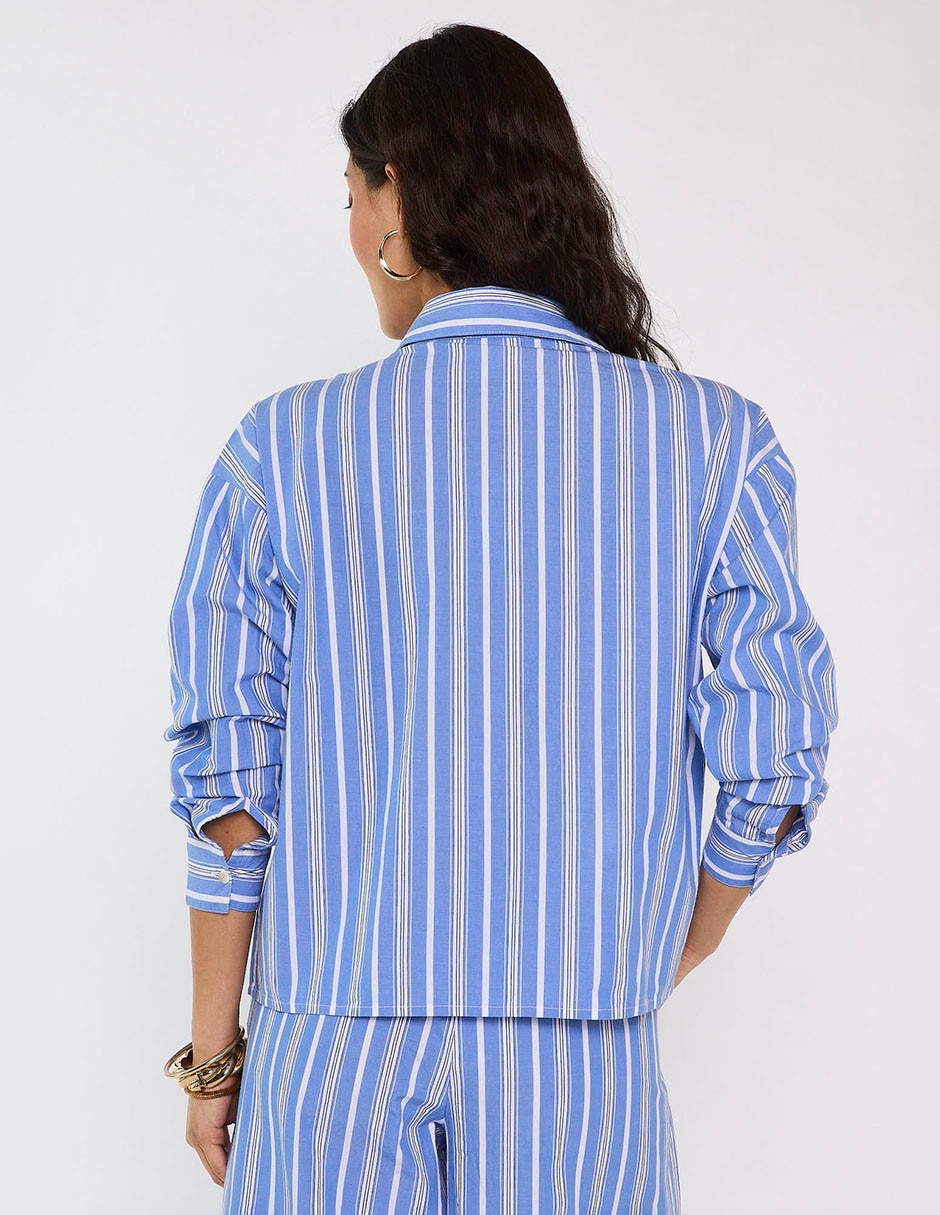 Blusa camisera maison manga larga para mujer 4