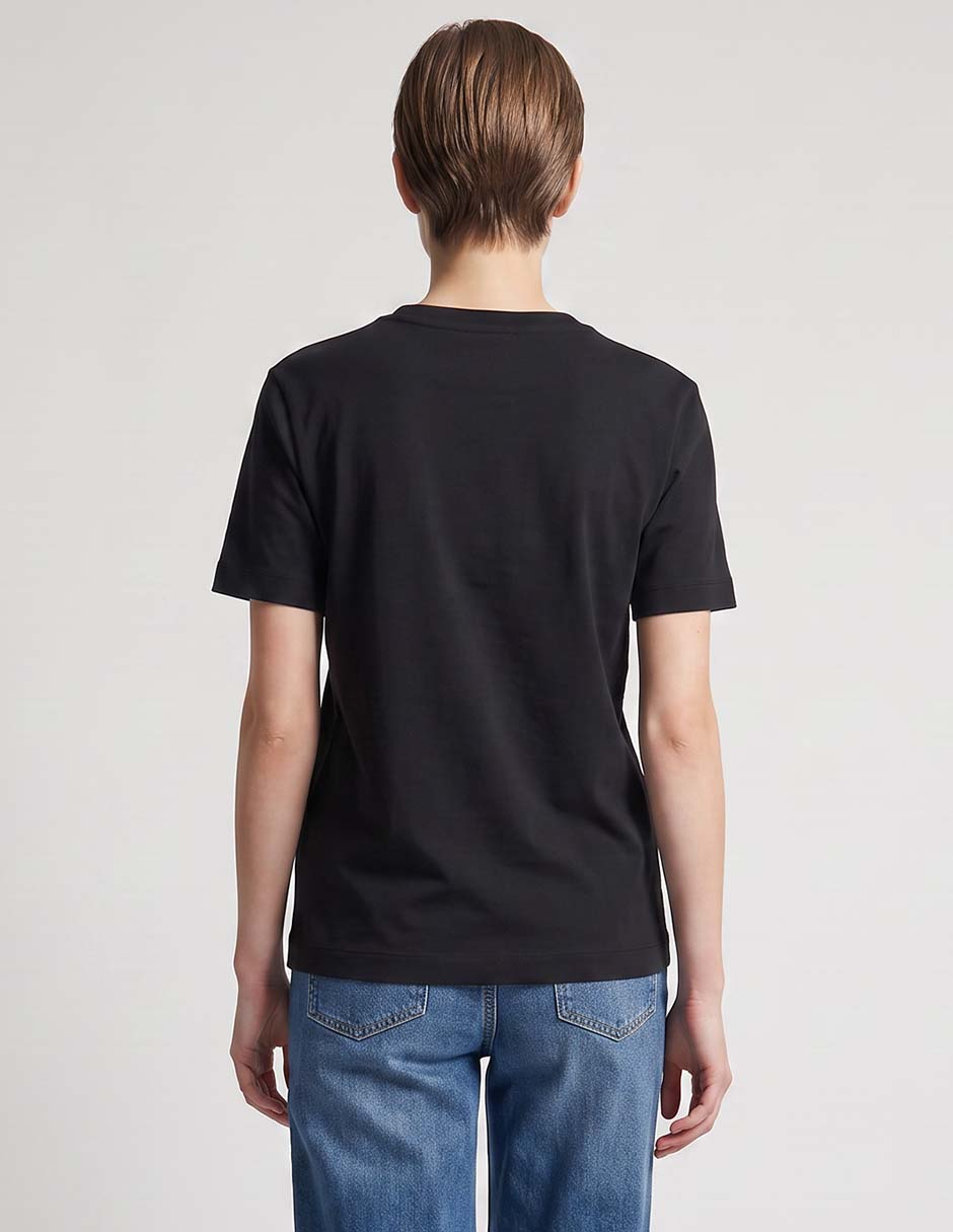 Playera manga corta cuello redondo para mujer 4