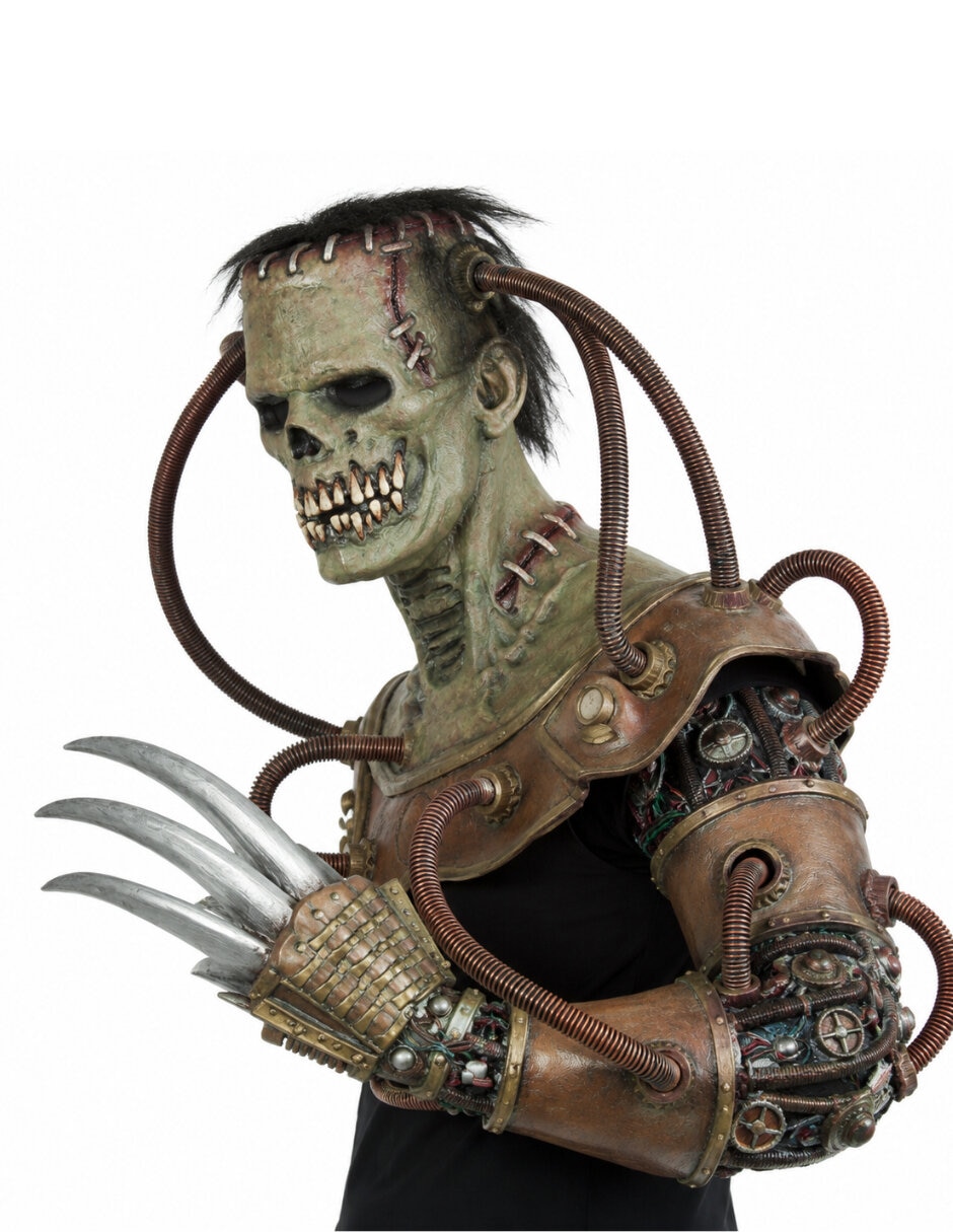 Máscara para disfraz de steampunk frankenstein 3