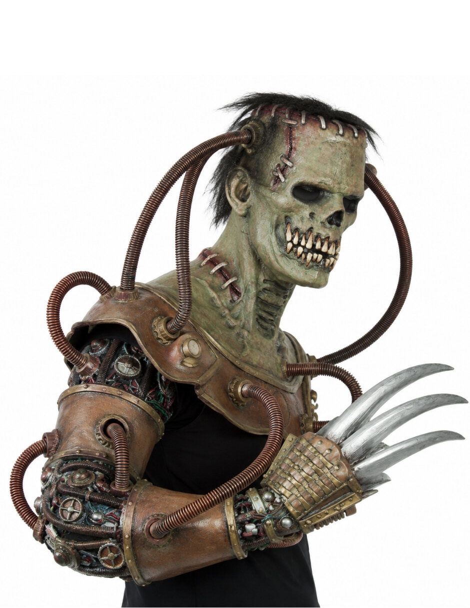 Máscara para disfraz de steampunk frankenstein 4