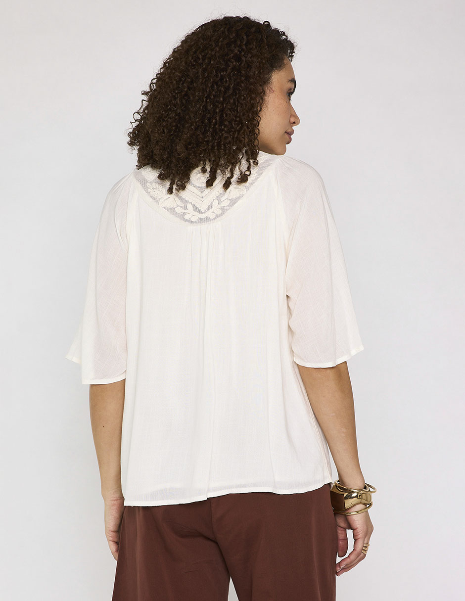 Blusa manga al codo para mujer 4
