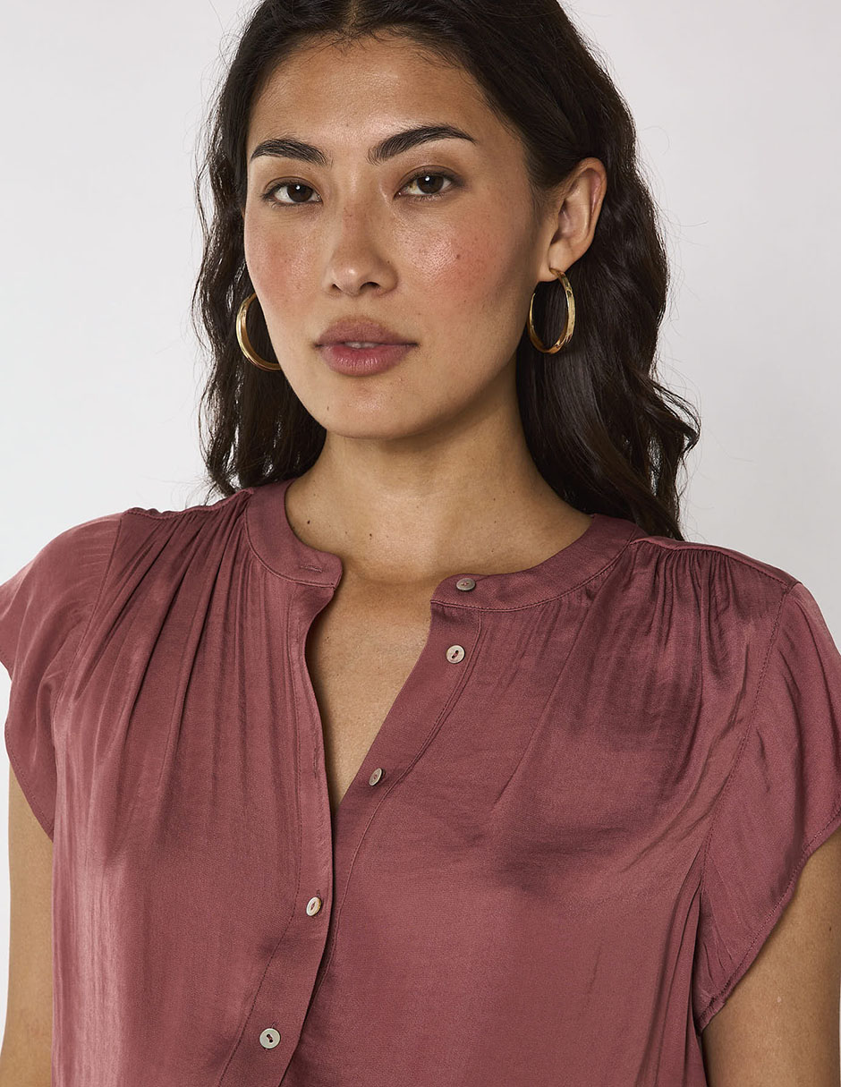 Blusa maison manga corta para mujer 3