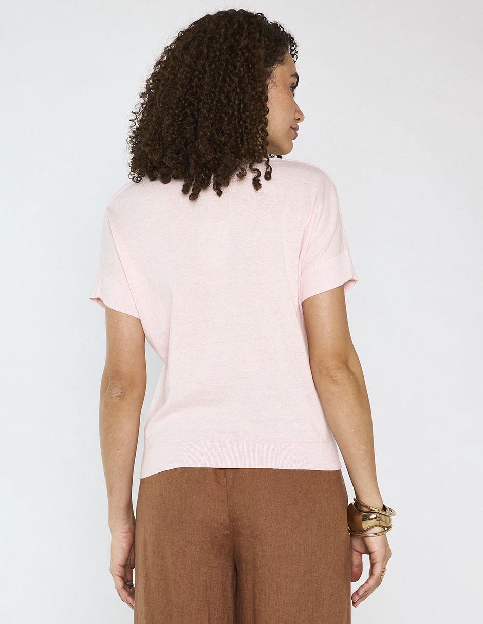 Blusa maison manga corta para mujer 4