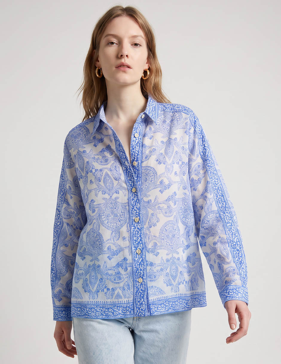 Blusa manga larga para mujer