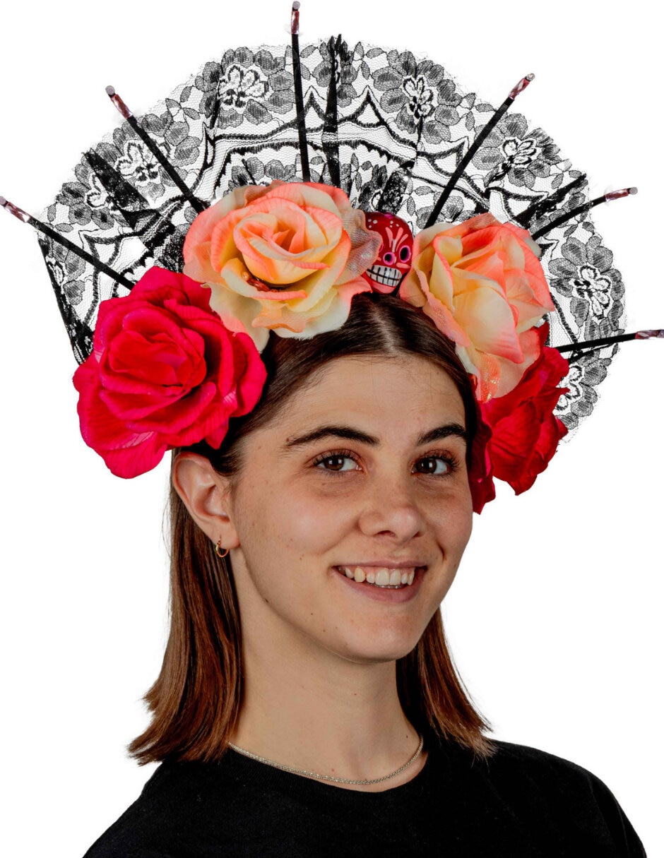 Diadema para disfraz con flores Ghoulish Productions