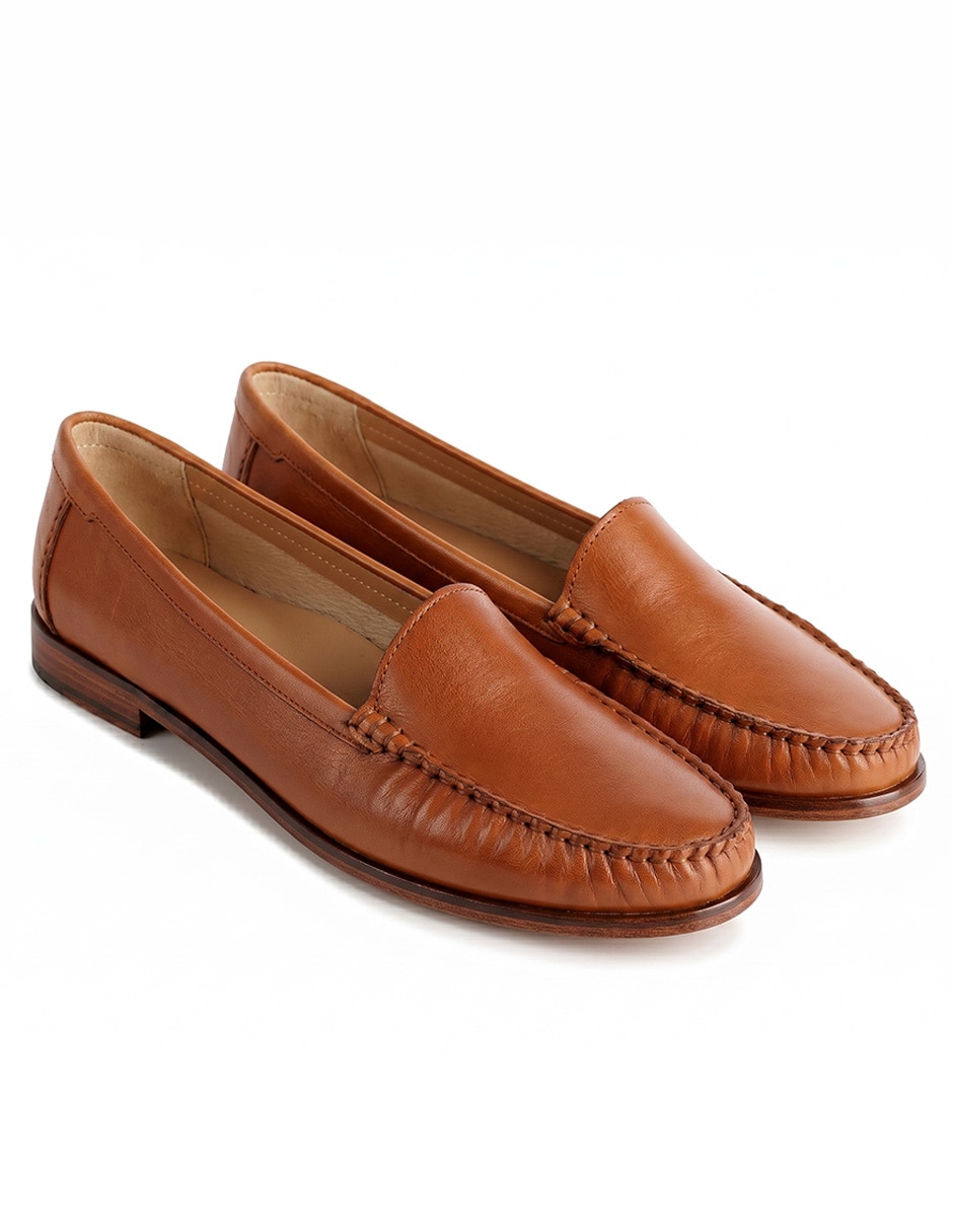 Zapatilla de piel