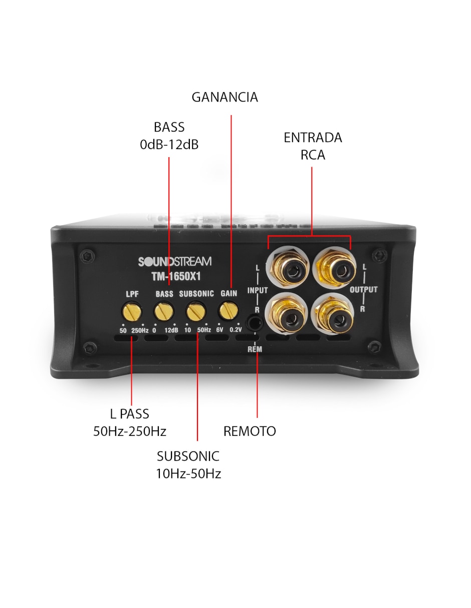 Amplificador para auto Soundstream TM-1650X1 de 9 V