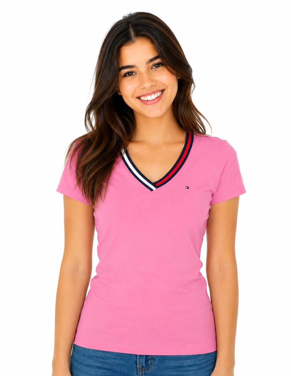 Playera manga corta cuello v para mujer Playera manga corta cuello v para mujer
