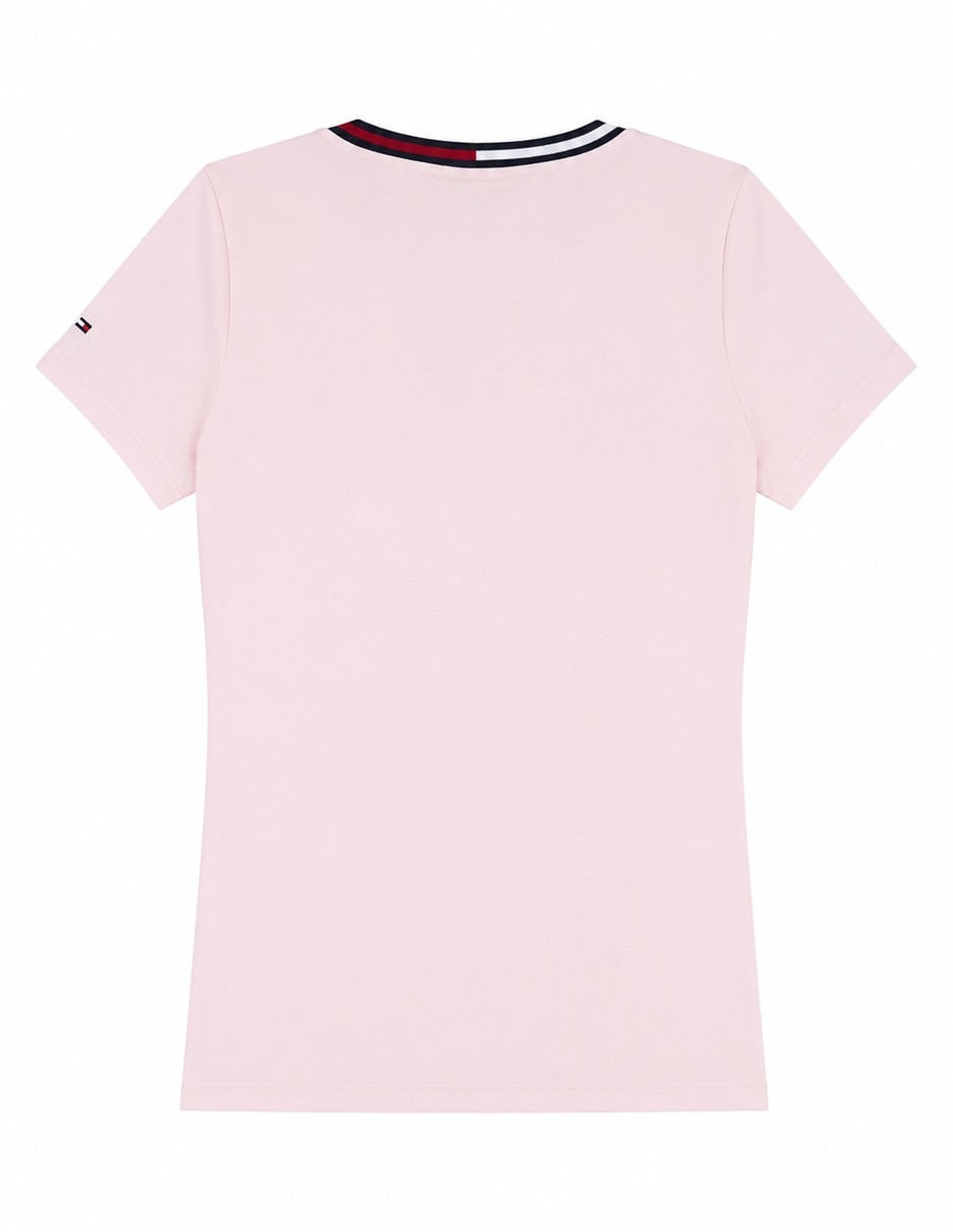 Playera manga corta Tommy Hilfiger cuello V para mujer