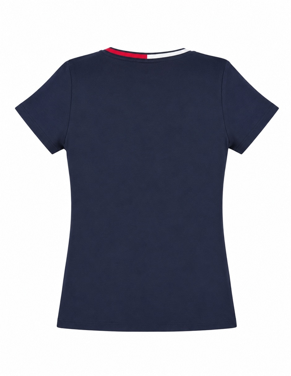 Playera manga corta cuello V para mujer 6