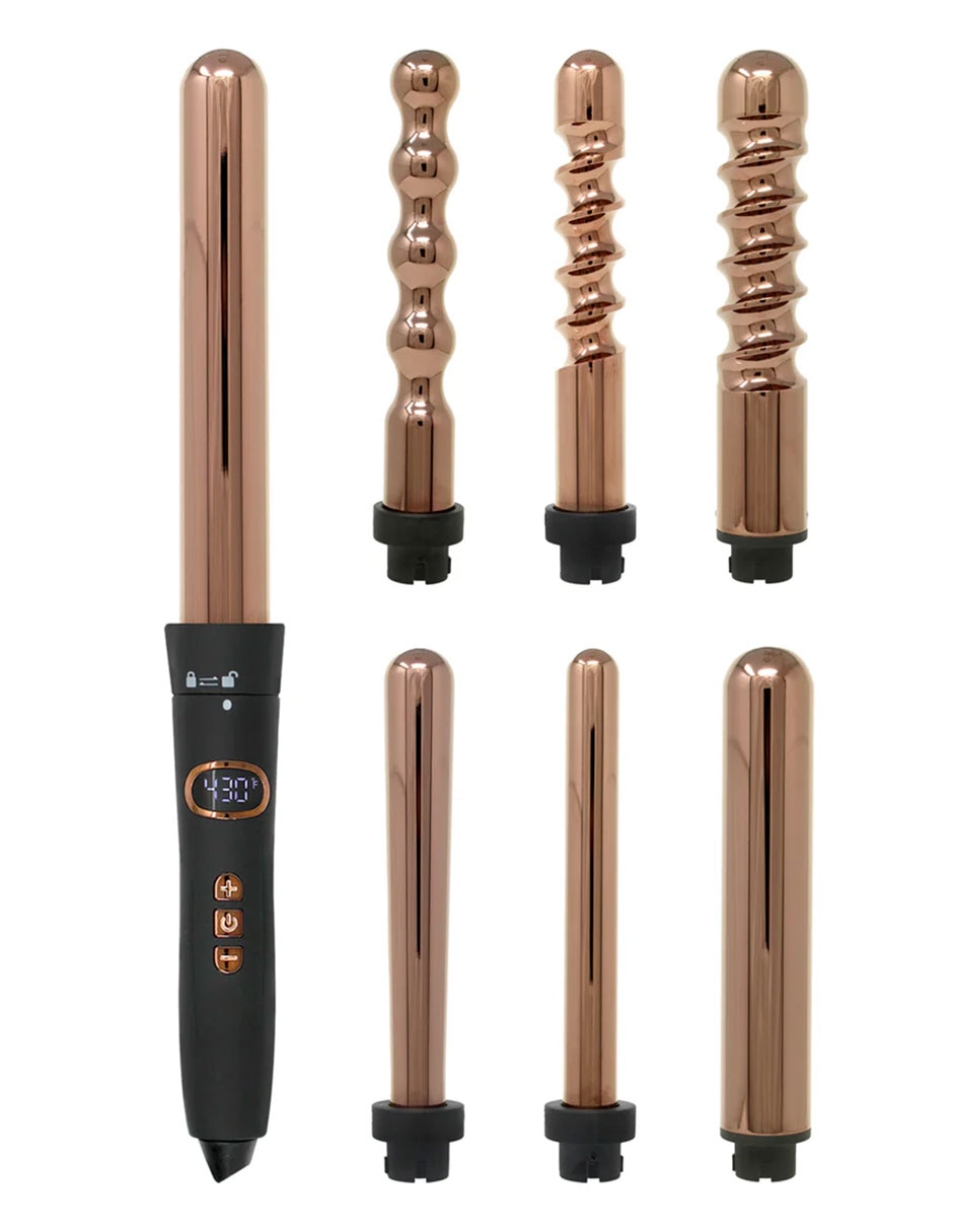 Kit de rulos térmicos de cabello glam curl múltiple de titanio