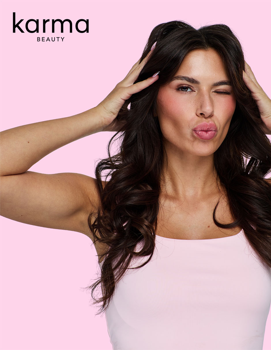 Kit de rulos térmicos de cabello Karma Beauty glam curl múltiple de titanio