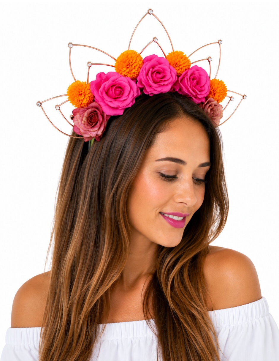 Diadema para disfraz de catrina 2