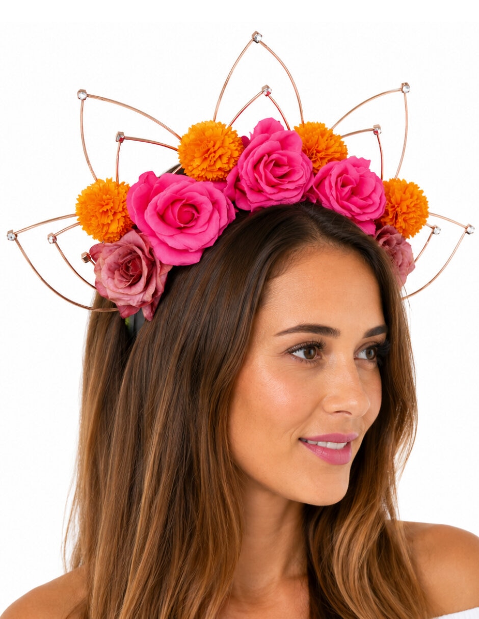 Diadema para disfraz de catrina 3
