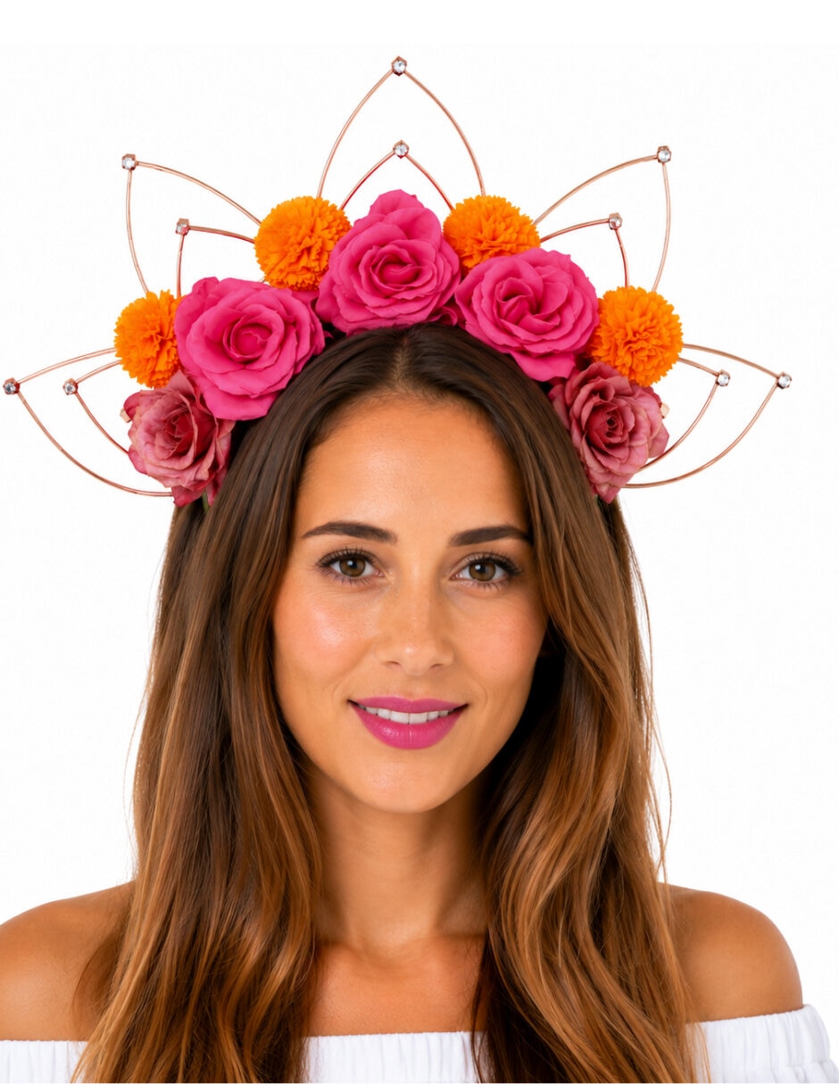 Diadema para disfraz de catrina 4