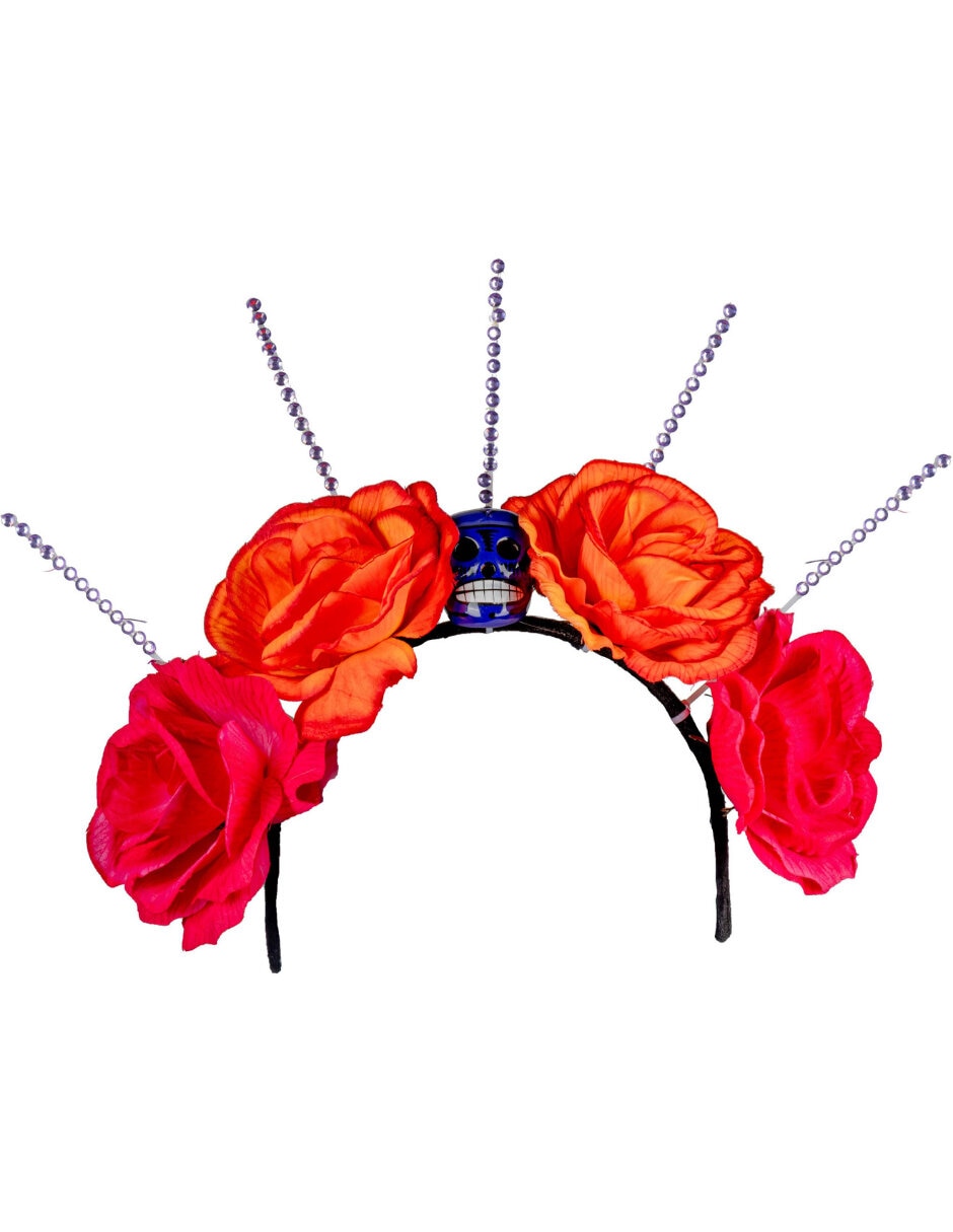 Diadema para disfraz con flores
