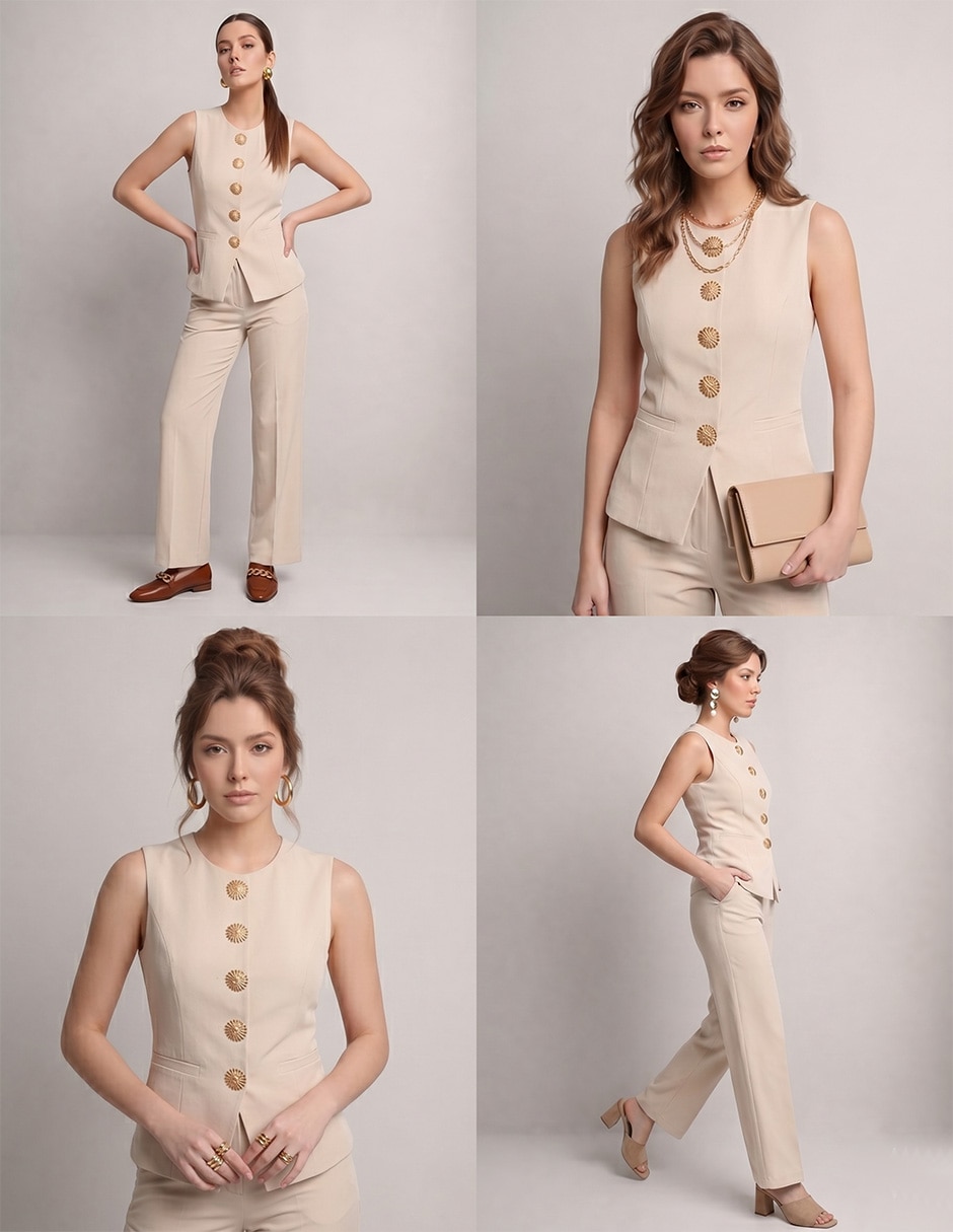 Conjunto business casual forever ch para mujer